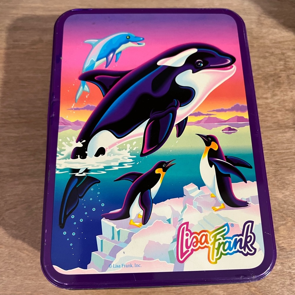 Vintage Lisa Frank RARE Max Splash storage tin